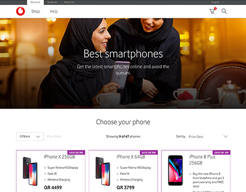 Vodafone online store